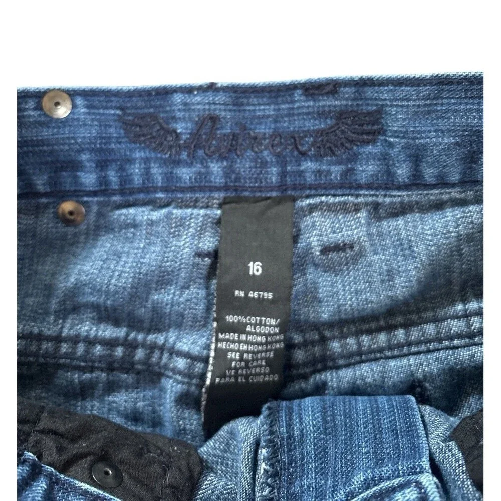 Avirex Youth Jeans Back Packet Decal Medium Wash Jeans Casual Size 16‎